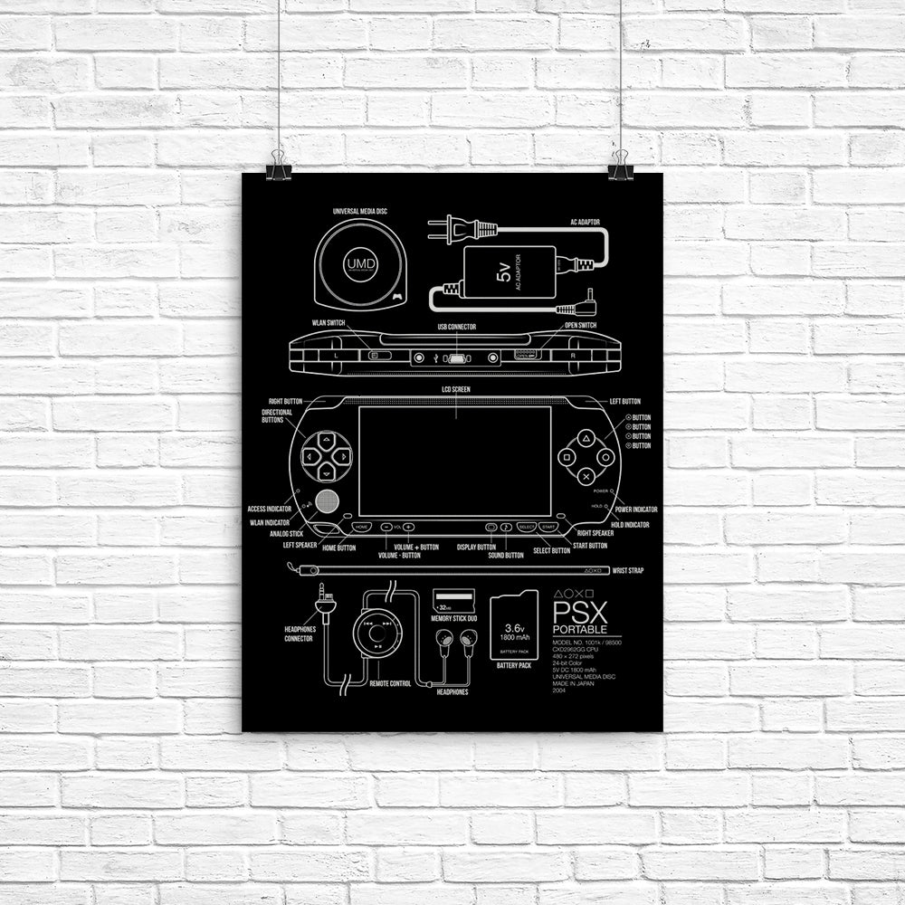 PSX Portable Poster - Adult & Kids T-Shirts, Sweatshirts & Hoodies apparel design preview 1