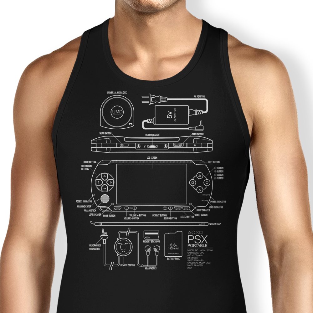 PSX Portable Tank Top - Adult & Kids T-Shirts, Sweatshirts & Hoodies apparel design preview 1