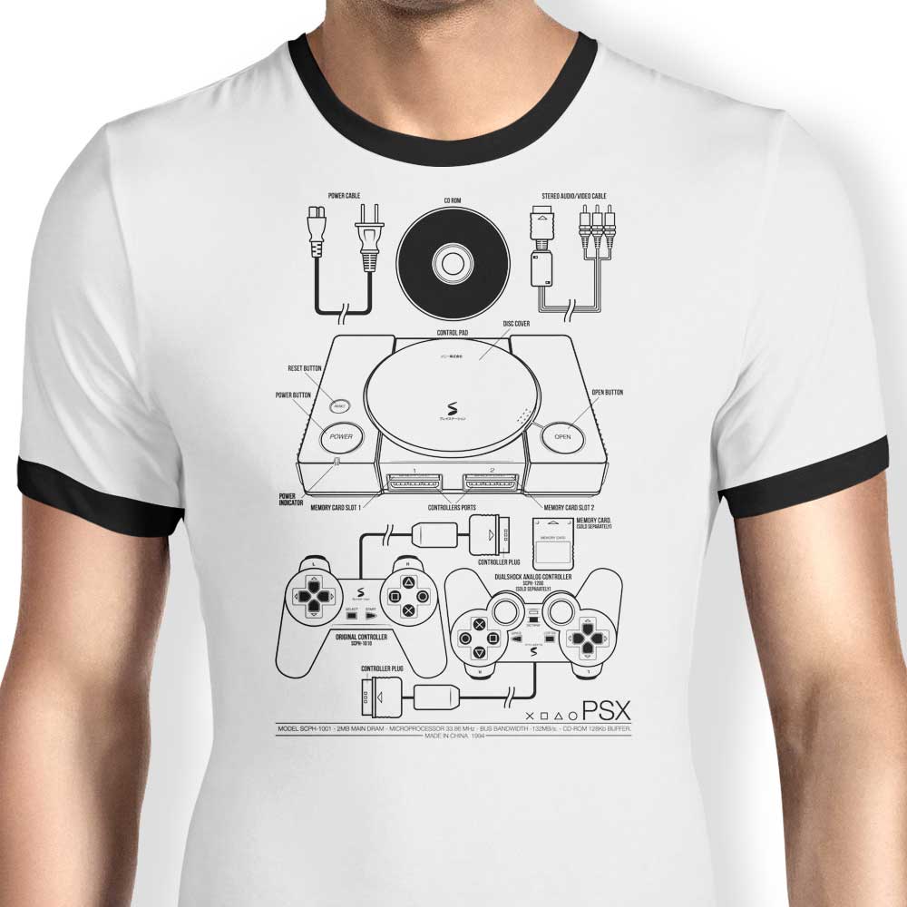 PSX Ringer - Adult & Kids T-Shirts, Sweatshirts & Hoodies apparel design preview 1
