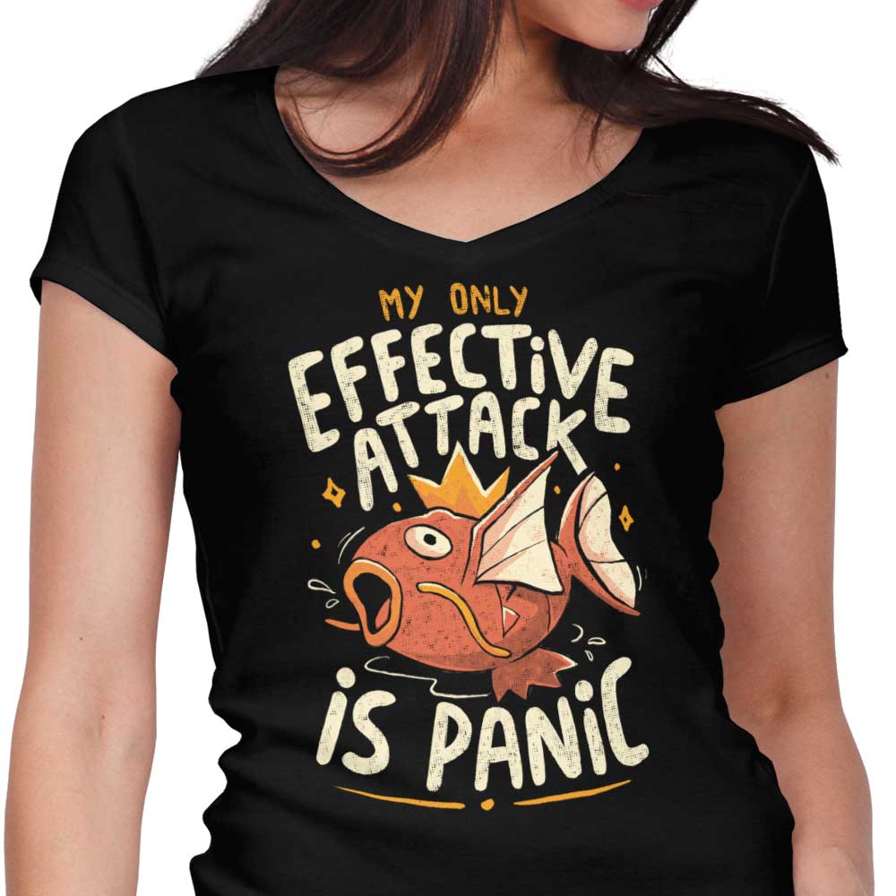 Panic Attack Women's V-Neck - Adult & Kids T-Shirts, Sweatshirts & Hoodies apparel design preview 1