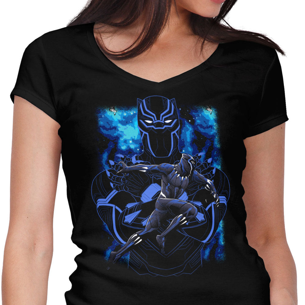 Panther Nebula Women's V-Neck - Adult & Kids T-Shirts, Sweatshirts & Hoodies apparel design preview 1