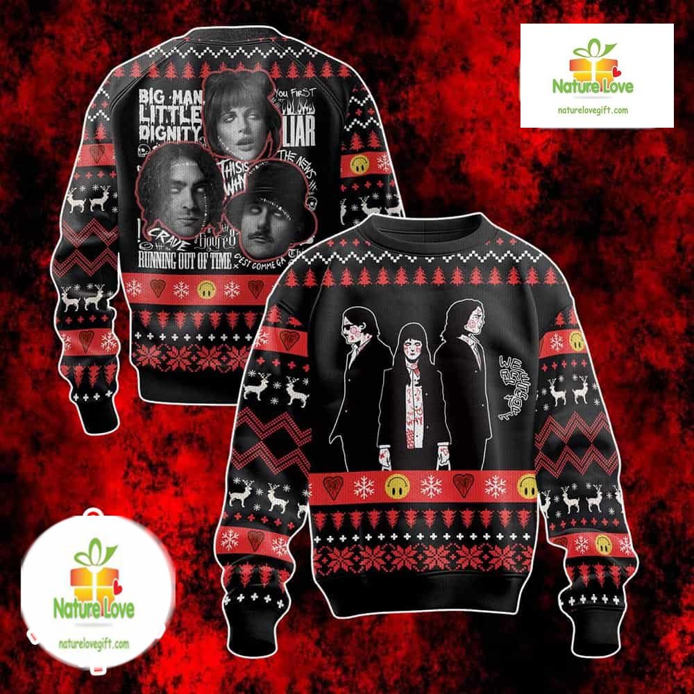 Ugly Christmas Sweater Paramore Big Man Little Dignity Snowflake product image