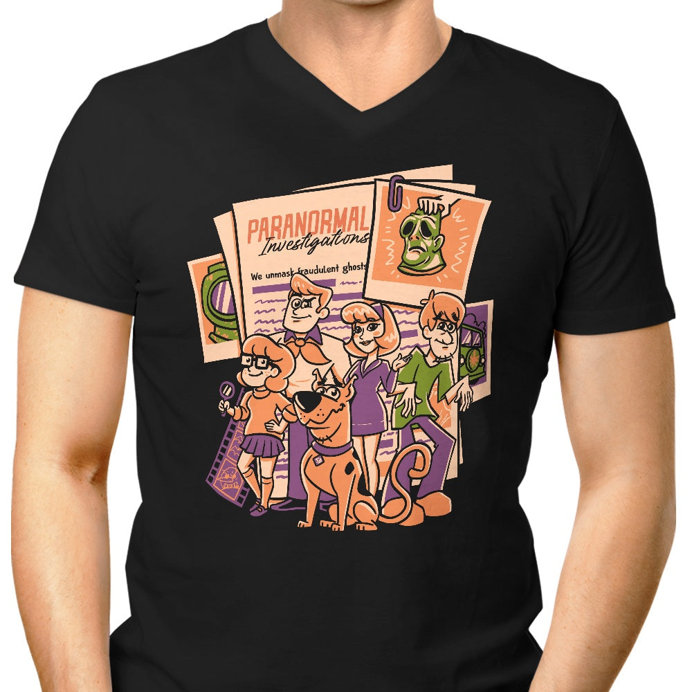 Paranormal Investigation Men's V-Neck - Adult & Kids T-Shirts, Sweatshirts & Hoodies apparel design preview 1