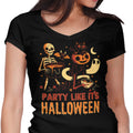 Party Like It's Halloween Women's V-Neck - Adult & Kids T-Shirts, Sweatshirts & Hoodies apparel design preview 1