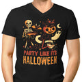 Party Like It's Halloween Men's V-Neck - Adult & Kids T-Shirts, Sweatshirts & Hoodies apparel design preview 1