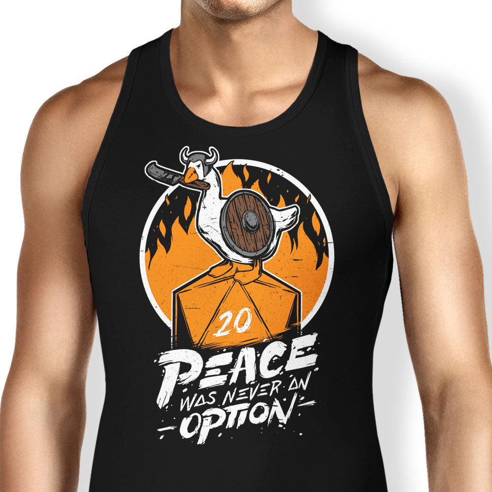 Peace Was Never an Option Tank Top - Adult & Kids T-Shirts, Sweatshirts & Hoodies apparel design preview 1