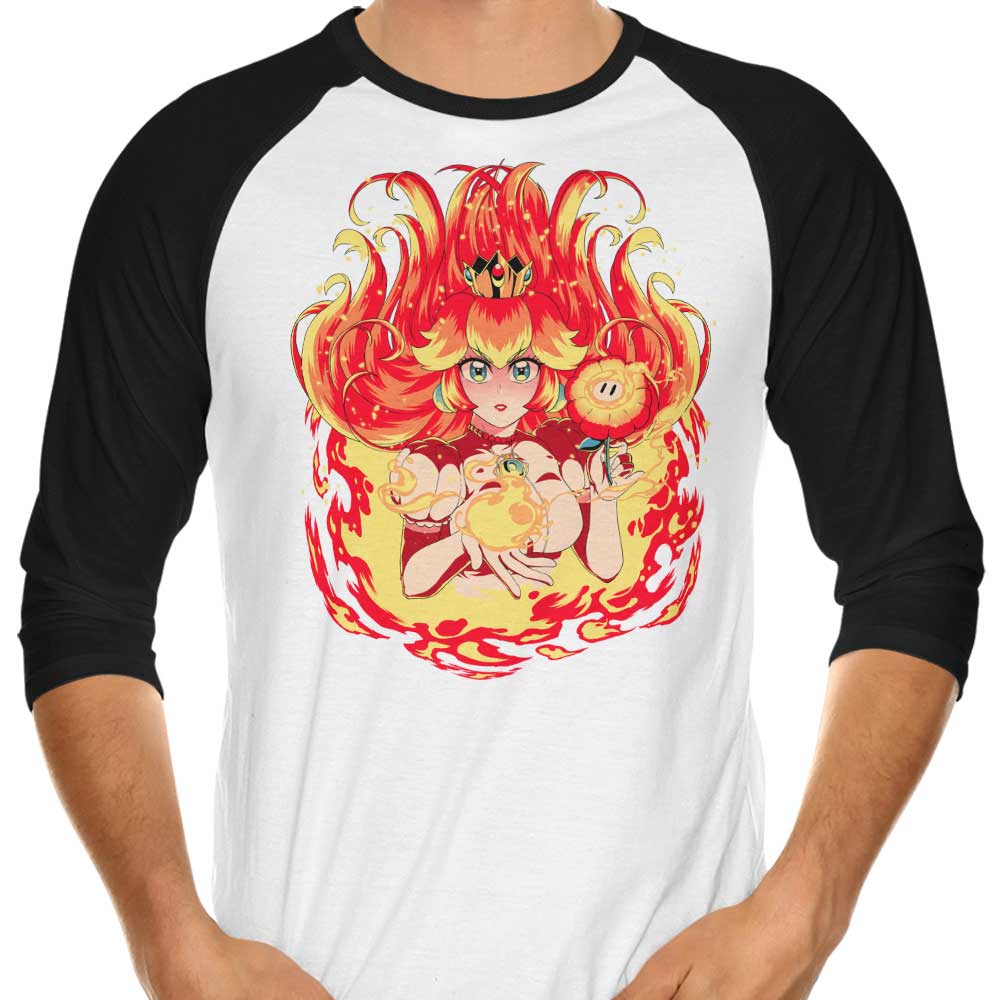 Peach Fire 3/4 Sleeve Raglan - Adult & Kids T-Shirts, Sweatshirts & Hoodies apparel design preview 1