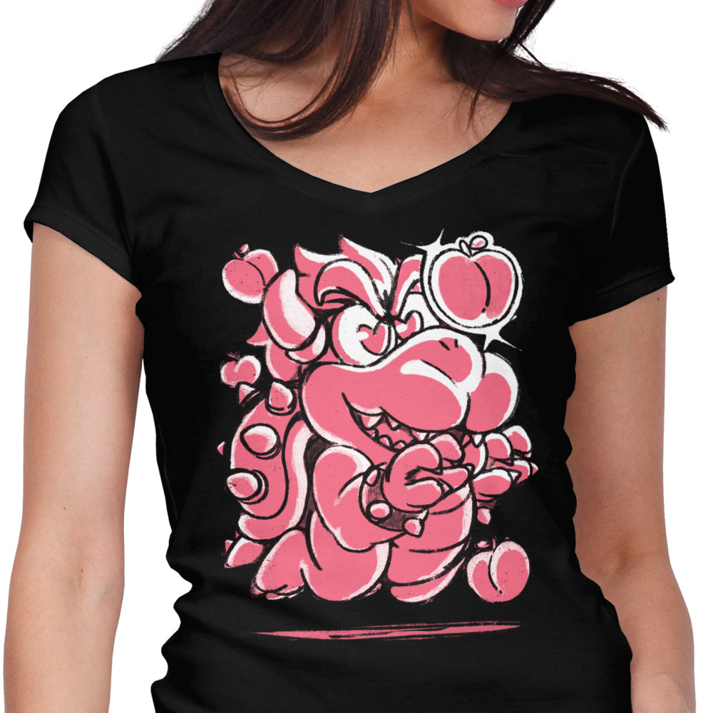 Peaches Love Women's V-Neck - Adult & Kids T-Shirts, Sweatshirts & Hoodies apparel design preview 1