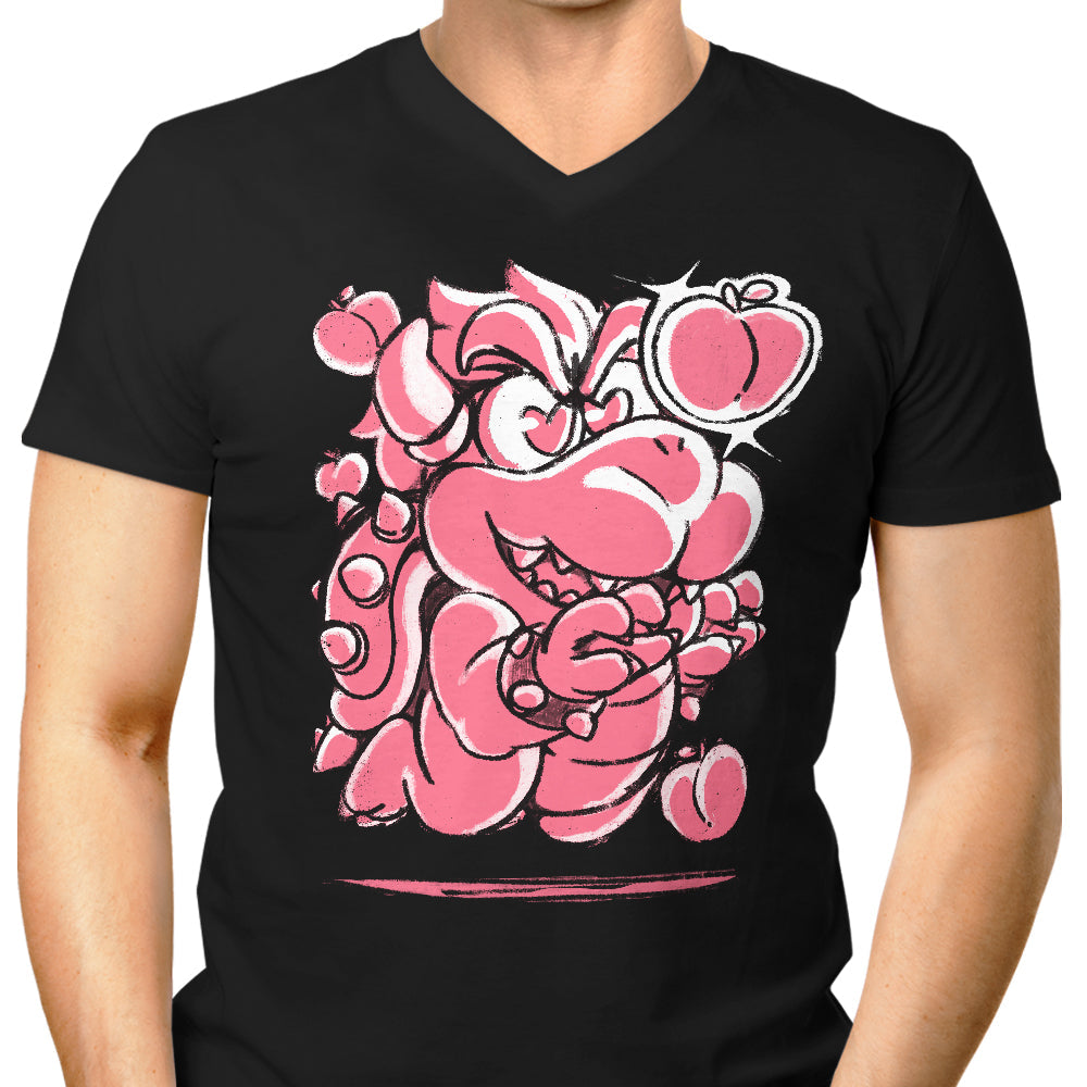 Peaches Love Men's V-Neck - Adult & Kids T-Shirts, Sweatshirts & Hoodies apparel design preview 1