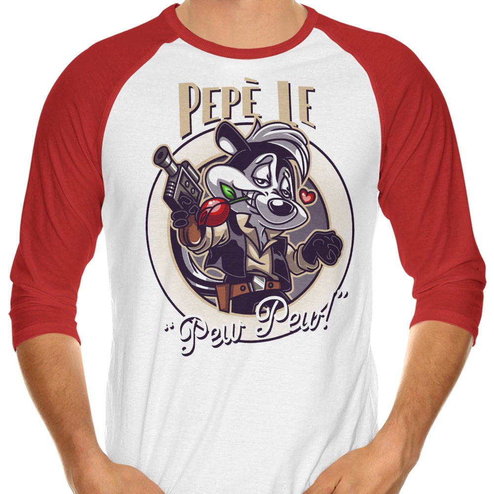 Pepe le Pew 3/4 Sleeve Raglan - Adult & Kids T-Shirts, Sweatshirts & Hoodies apparel design preview 1