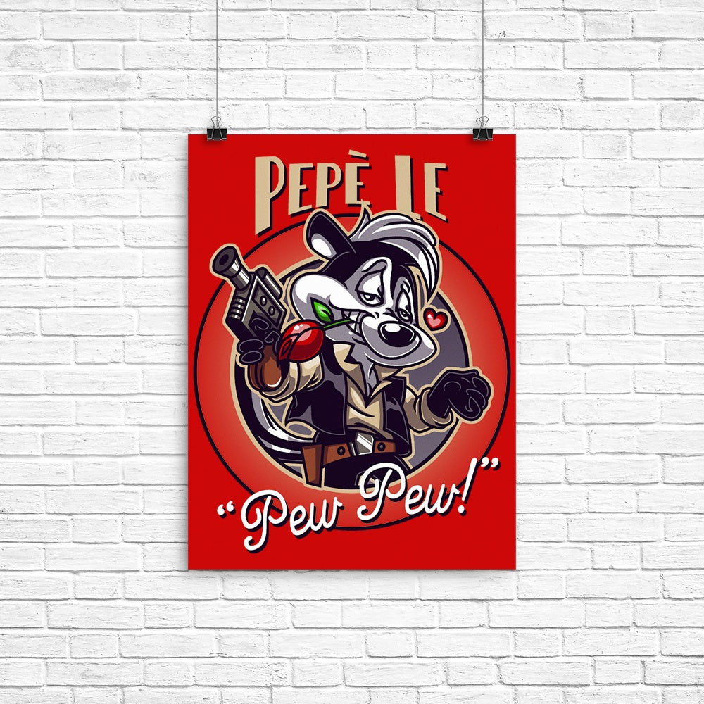 Pepe le Pew Poster - Adult & Kids T-Shirts, Sweatshirts & Hoodies apparel design preview 1