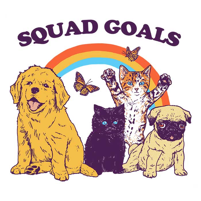 Pet Squad Goals Men's Apparel - Adult & Kids T-Shirts, Sweatshirts & Hoodies apparel design preview 2