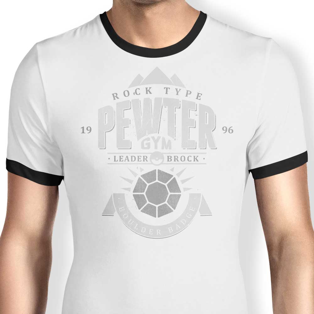Pewter City Gym Ringer - Adult & Kids T-Shirts, Sweatshirts & Hoodies apparel design preview 1