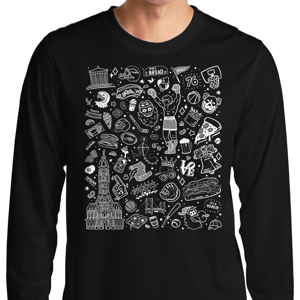 Philly Icons (Black) - Adult & Kids T-Shirts, Sweatshirts & Hoodies apparel design preview 1