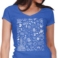 Philly Icons (Blue) Women's V-Neck - Adult & Kids T-Shirts, Sweatshirts & Hoodies apparel design preview 1