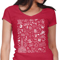 Philly Icons (Red) Women's V-Neck - Adult & Kids T-Shirts, Sweatshirts & Hoodies apparel design preview 1