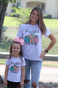 Mommy Me Baby Youth Pumpkin Thankful Mini and Mama - Adult & Kids T-Shirts, Sweatshirts & Hoodies apparel design preview 1