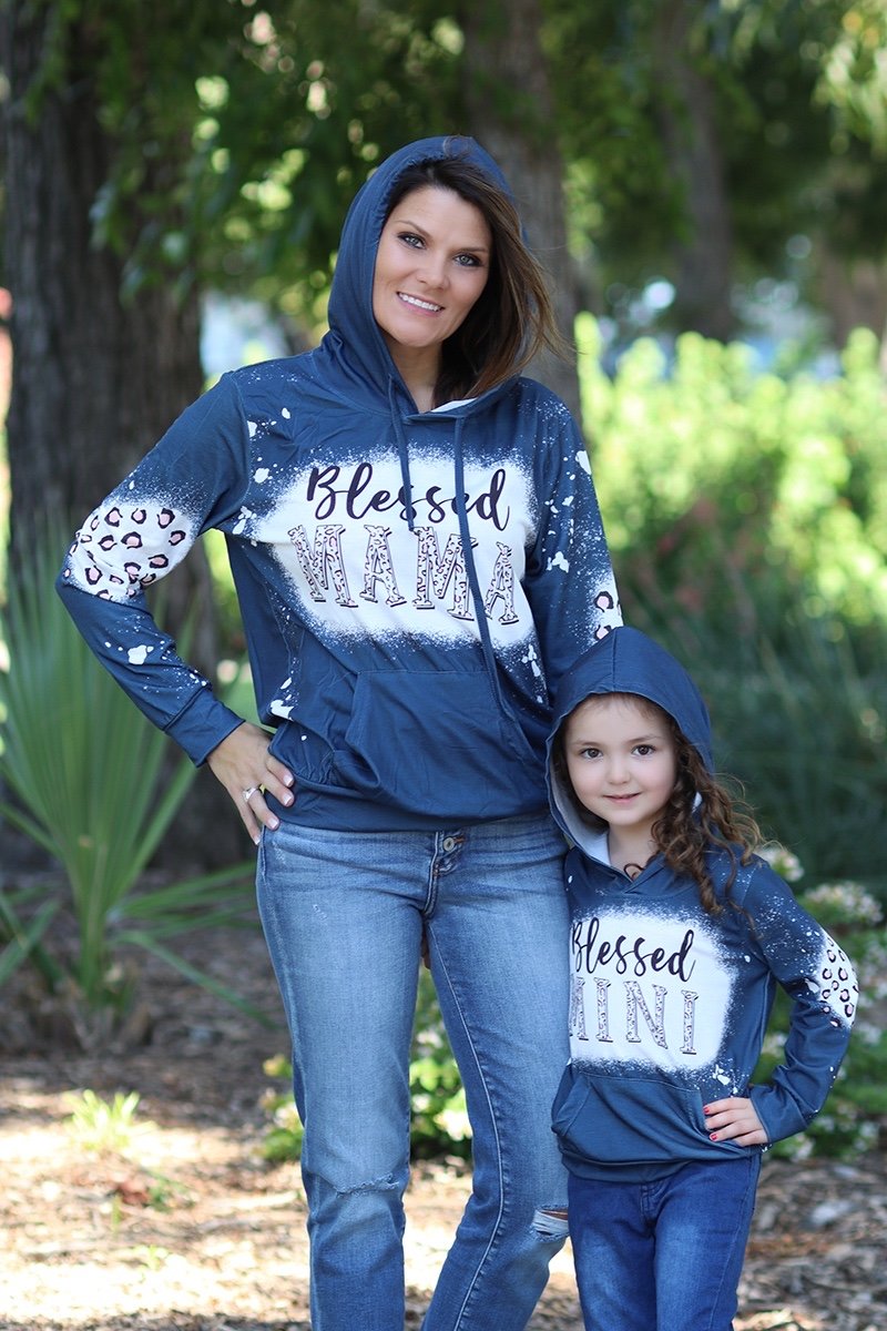 Mommy Me Baby Youth Blessed Mama Mini Leopard Bleach - Adult & Kids T-Shirts, Sweatshirts & Hoodies apparel design preview 1