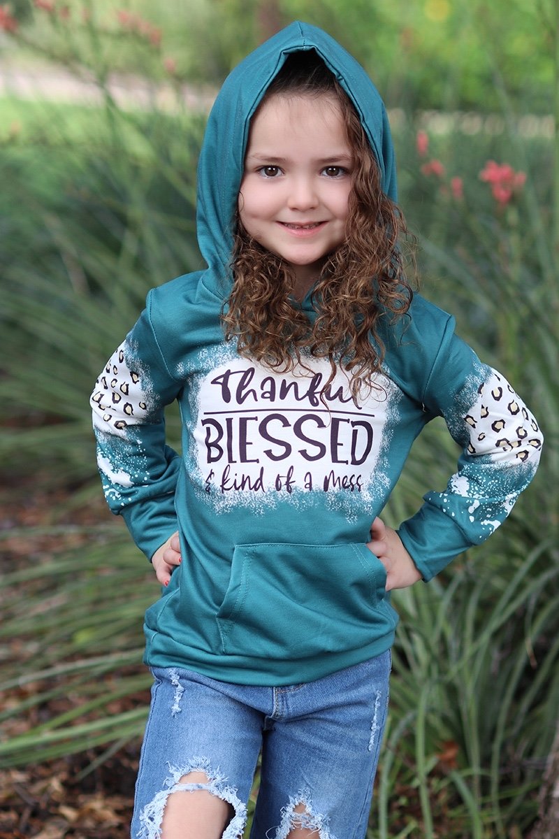 Mommy Me Baby Youth Thankful Blessed Kind of a Mess - Adult & Kids T-Shirts, Sweatshirts & Hoodies apparel design preview 2