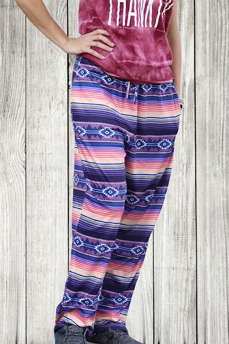 Mommy Me Baby Youth Aztec Printed Pajama Pants - Adult & Kids T-Shirts, Sweatshirts & Hoodies apparel design preview 2