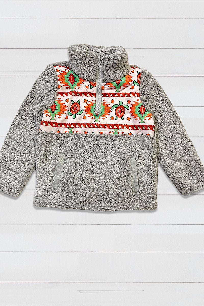 SALE Mommy Me Baby Youth Aztec Turtle Printed Sherpa - Adult & Kids T-Shirts, Sweatshirts & Hoodies apparel design preview 2