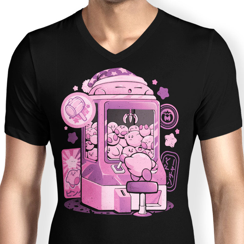 Pink Claw Machine Men's V-Neck - Adult & Kids T-Shirts, Sweatshirts & Hoodies apparel design preview 2