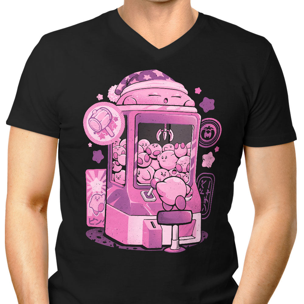 Pink Claw Machine Men's V-Neck - Adult & Kids T-Shirts, Sweatshirts & Hoodies apparel design preview 1