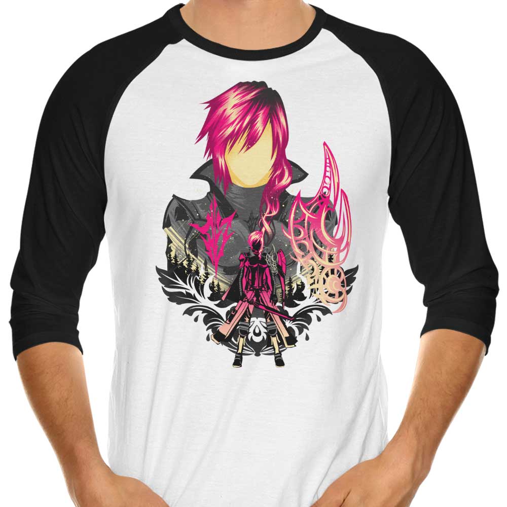 Pink Lightning 3/4 Sleeve Raglan - Adult & Kids T-Shirts, Sweatshirts & Hoodies apparel design preview 1