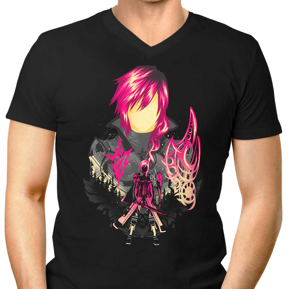 Pink Lightning Men's V-Neck - Adult & Kids T-Shirts, Sweatshirts & Hoodies apparel design preview 1