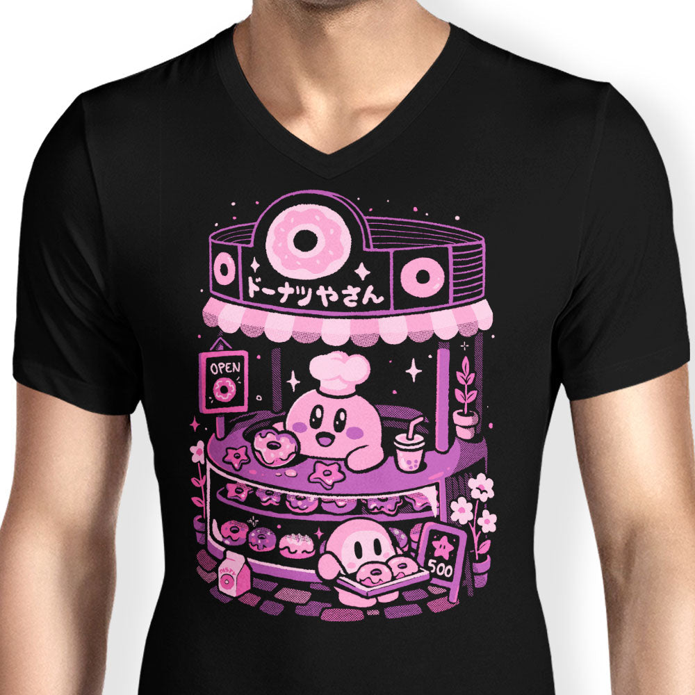 Pink Puff Donuts Men's V-Neck - Adult & Kids T-Shirts, Sweatshirts & Hoodies apparel design preview 2