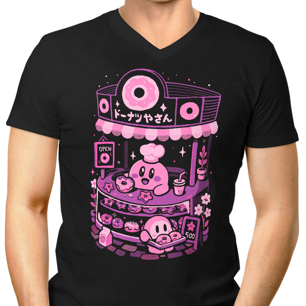 Pink Puff Donuts Men's V-Neck - Adult & Kids T-Shirts, Sweatshirts & Hoodies apparel design preview 1
