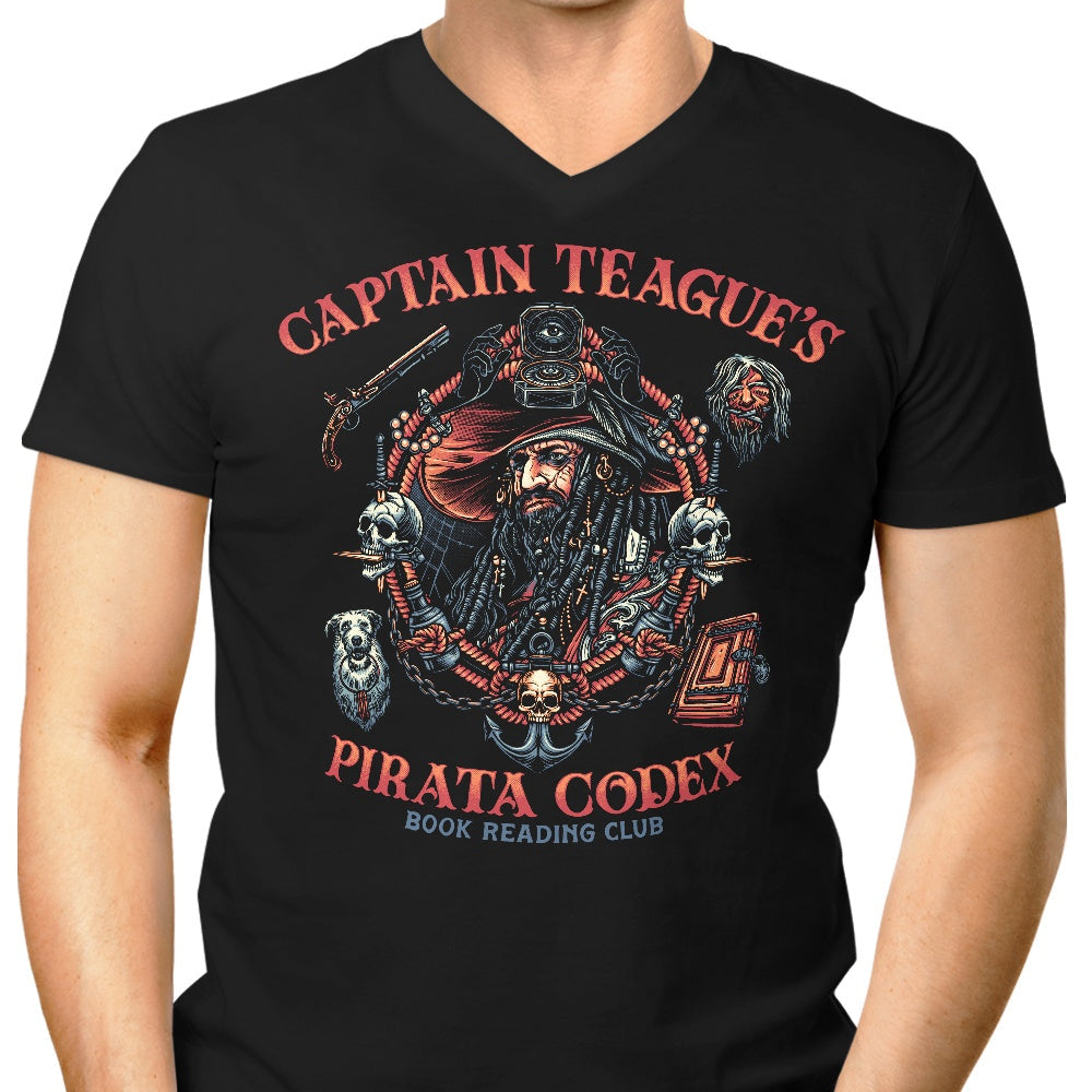 Pirata Codex Men's V-Neck - Adult & Kids T-Shirts, Sweatshirts & Hoodies apparel design preview 1
