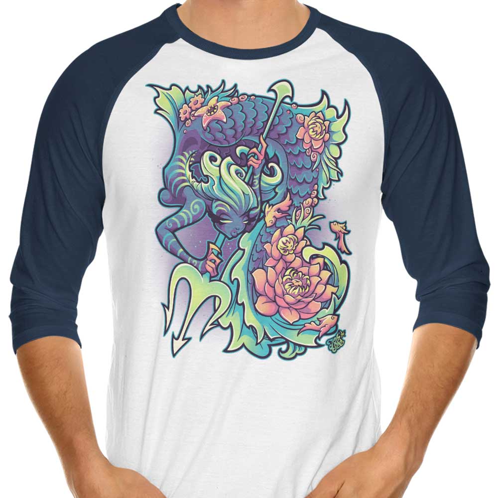 Pisces 3/4 Sleeve Raglan - Adult & Kids T-Shirts, Sweatshirts & Hoodies apparel design preview 1
