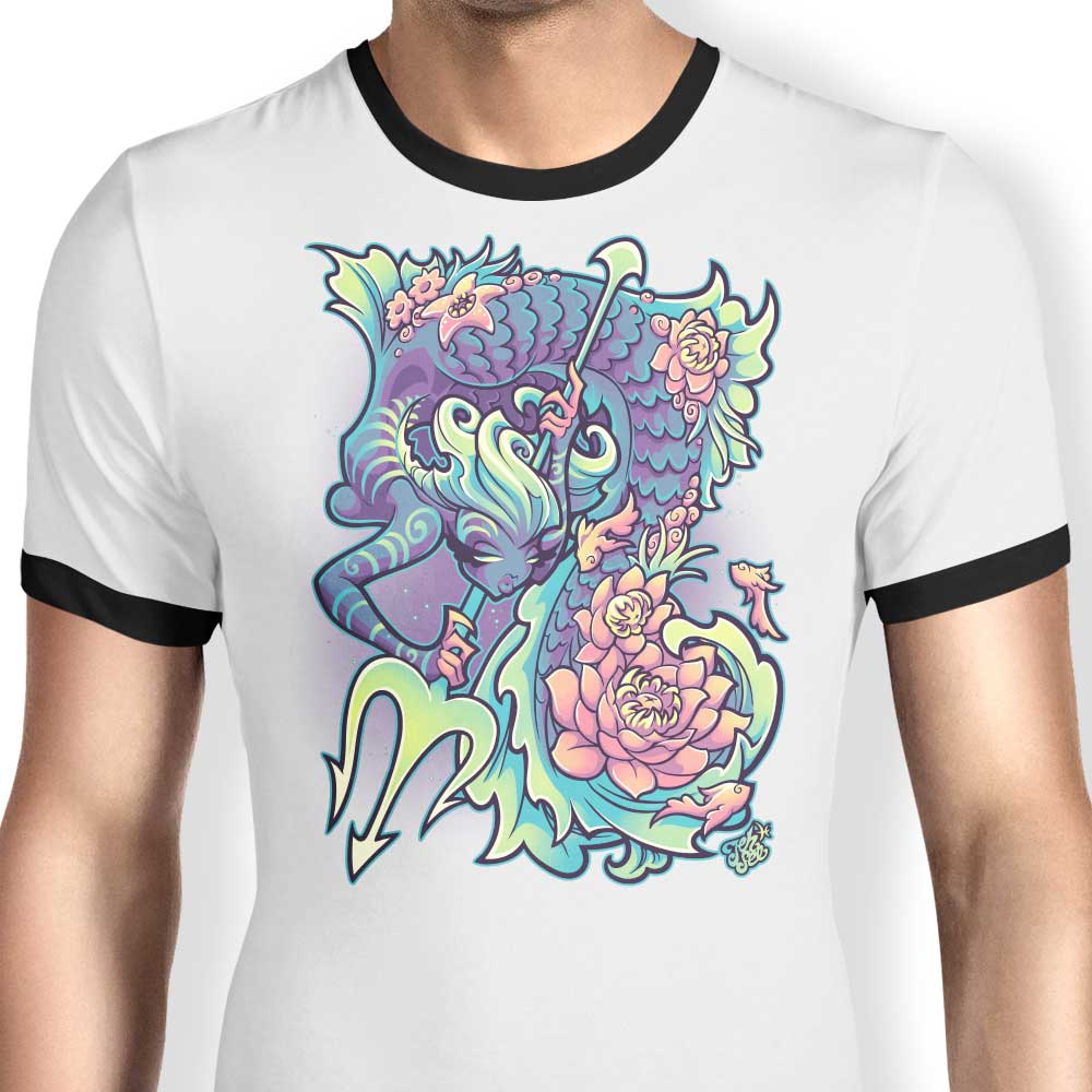 Pisces Ringer - Adult & Kids T-Shirts, Sweatshirts & Hoodies apparel design preview 1