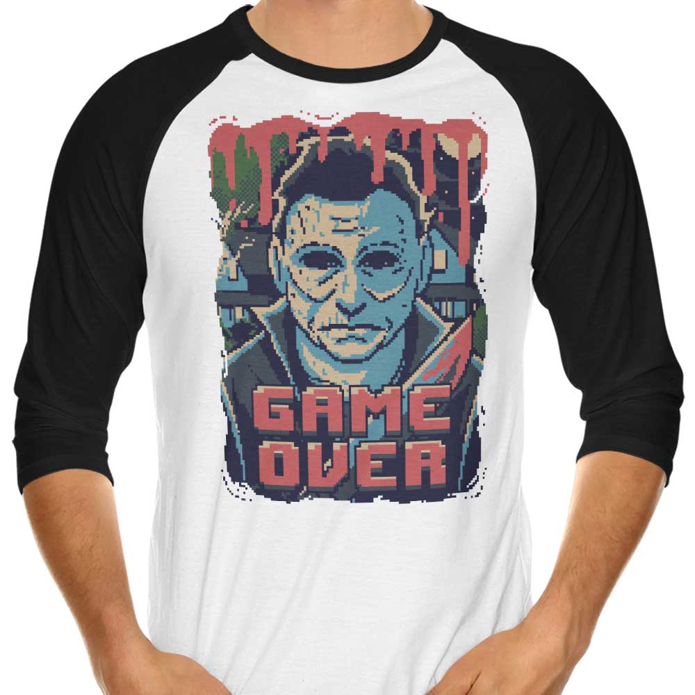 Pixel Halloween 3/4 Sleeve Raglan - Adult & Kids T-Shirts, Sweatshirts & Hoodies apparel design preview 1
