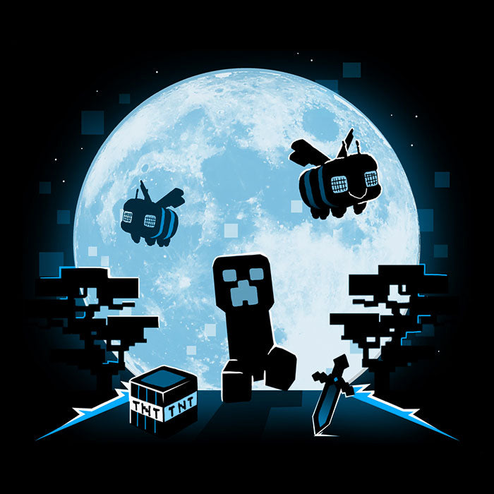Pixel Moon - Adult & Kids T-Shirts, Sweatshirts & Hoodies apparel design preview 2