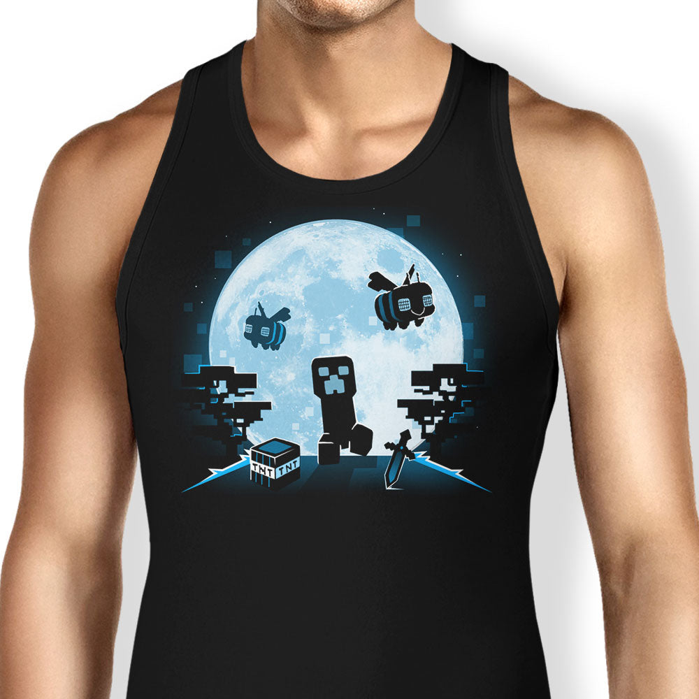 Pixel Moon Tank Top - Adult & Kids T-Shirts, Sweatshirts & Hoodies apparel design preview 1