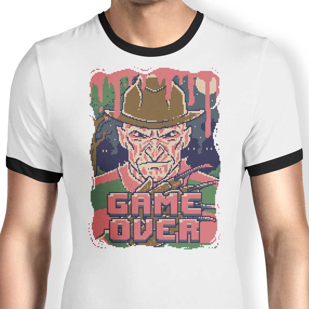Pixel Nightmare Ringer - Adult & Kids T-Shirts, Sweatshirts & Hoodies apparel design preview 1