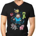 Pixel World Men's V-Neck - Adult & Kids T-Shirts, Sweatshirts & Hoodies apparel design preview 1