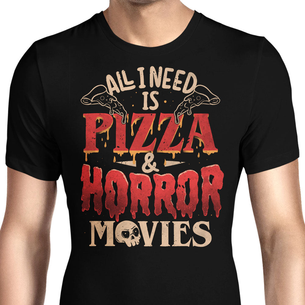 Pizza and Horror Men's Apparel - Adult & Kids T-Shirts, Sweatshirts & Hoodies apparel design preview 1