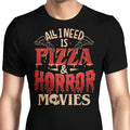 Pizza and Horror Men's Apparel - Adult & Kids T-Shirts, Sweatshirts & Hoodies apparel design preview 1