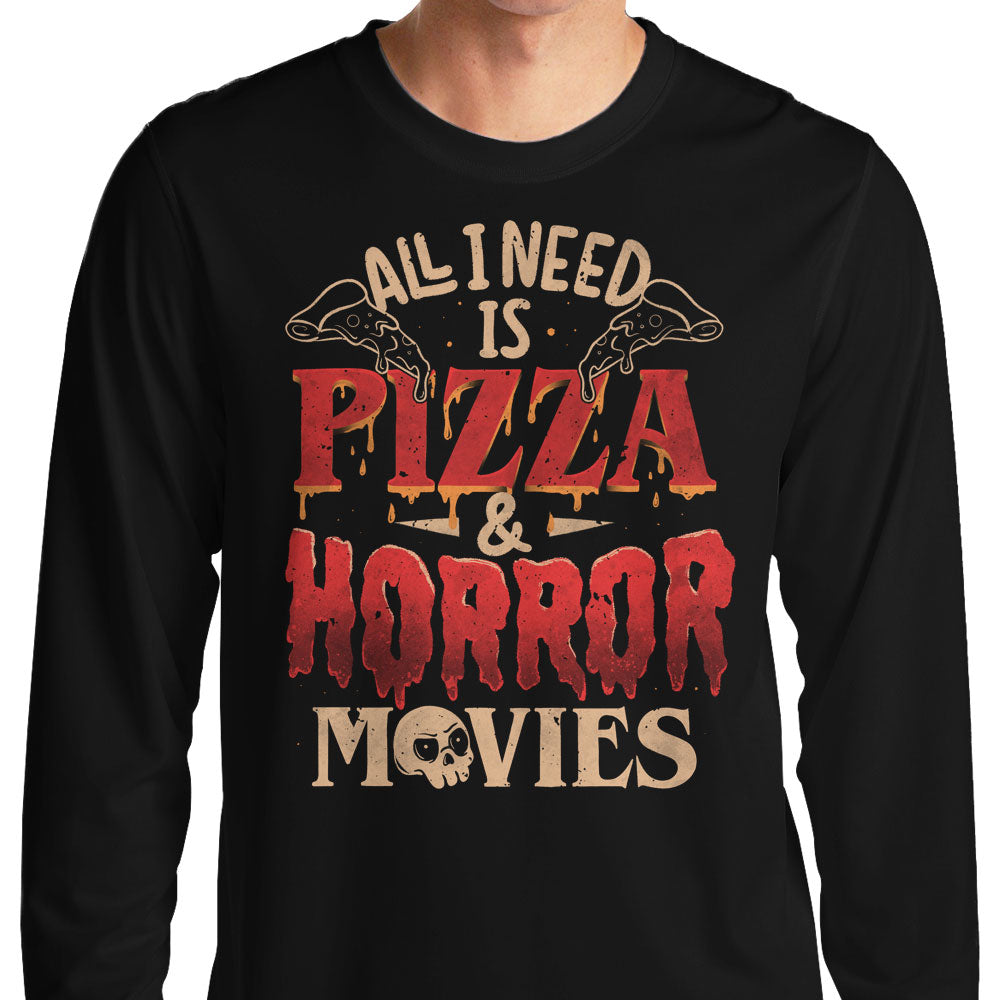 Pizza and Horror - Adult & Kids T-Shirts, Sweatshirts & Hoodies apparel design preview 1