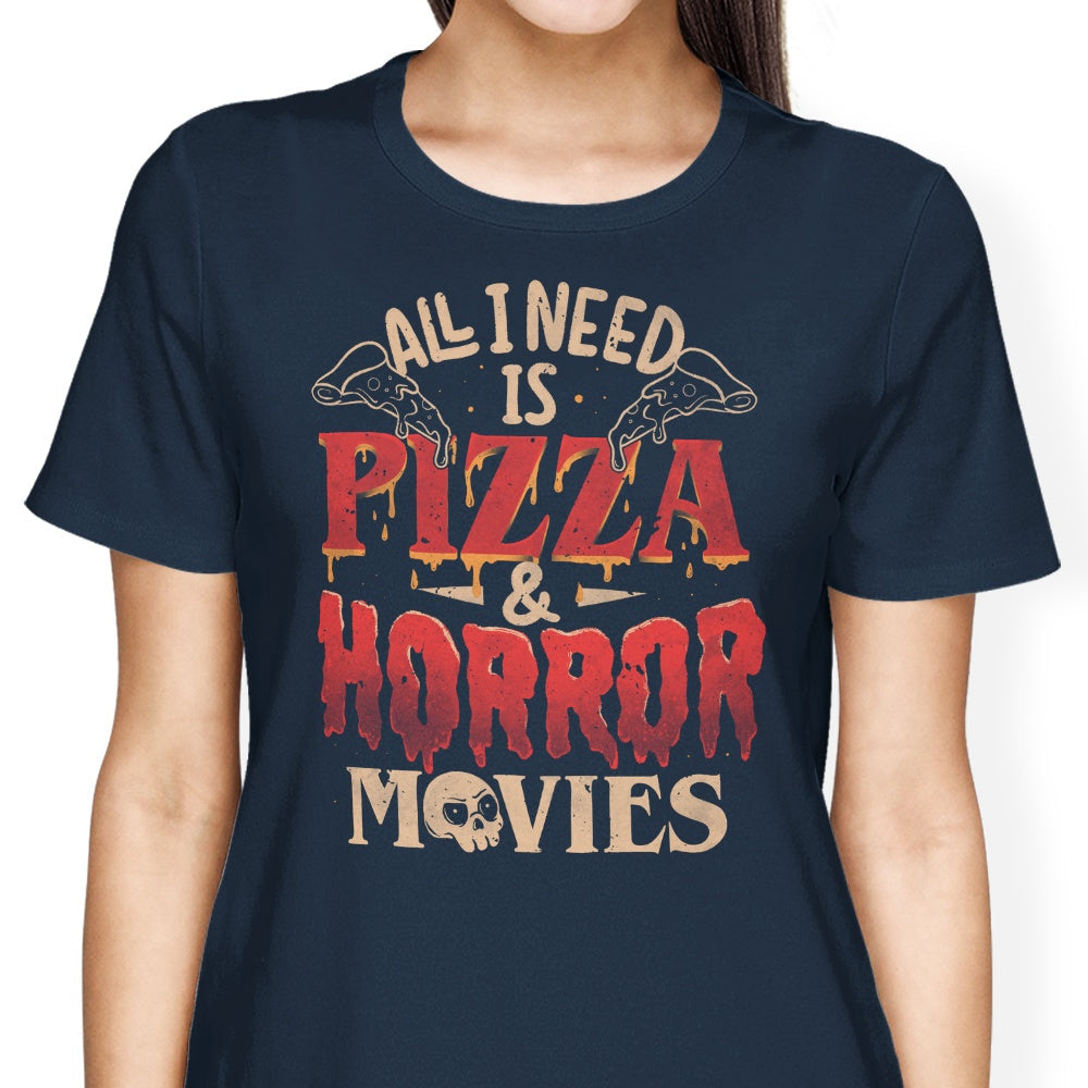 Pizza and Horror Women's Apparel - Adult & Kids T-Shirts, Sweatshirts & Hoodies apparel design preview 2