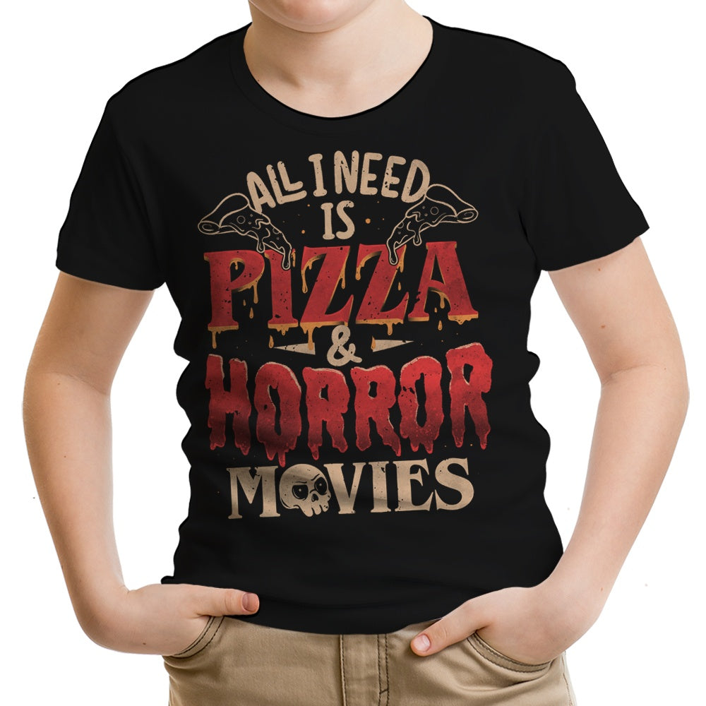 Pizza and Horror Youth Apparel - Adult & Kids T-Shirts, Sweatshirts & Hoodies apparel design preview 1