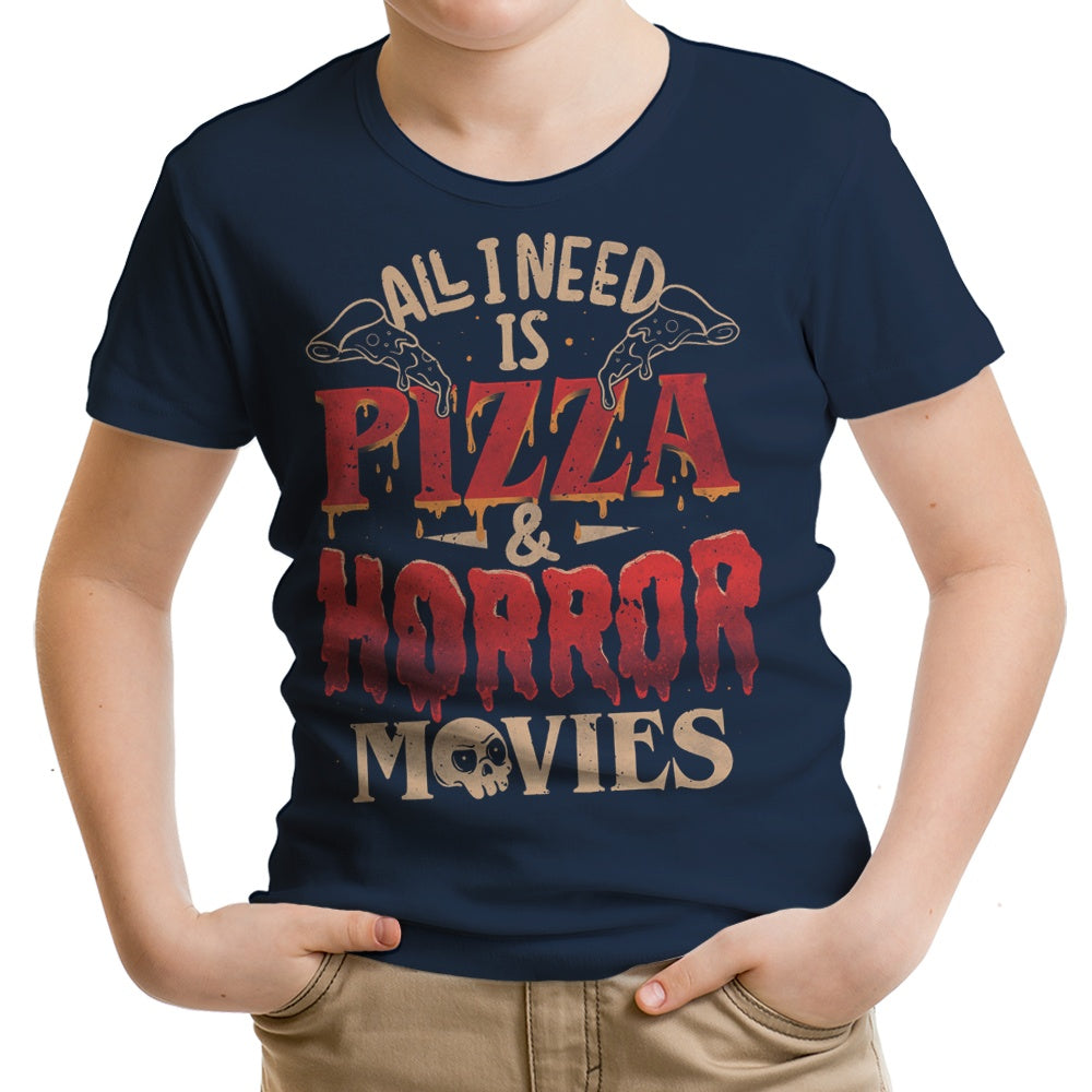 Pizza and Horror Youth Apparel - Adult & Kids T-Shirts, Sweatshirts & Hoodies apparel design preview 2