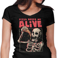Pizza Keeps Me Alive Women's V-Neck - Adult & Kids T-Shirts, Sweatshirts & Hoodies apparel design preview 1