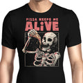Pizza Keeps Me Alive Men's Apparel - Adult & Kids T-Shirts, Sweatshirts & Hoodies apparel design preview 1