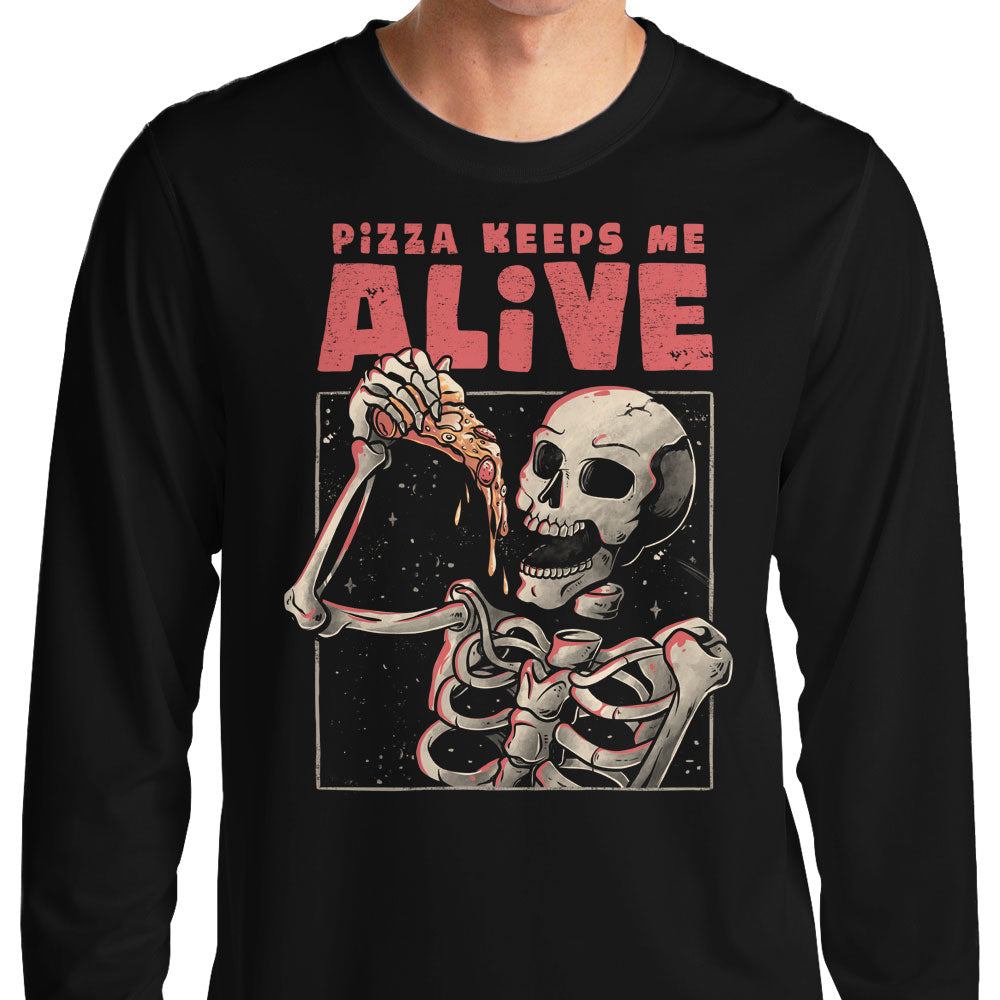 Pizza Keeps Me Alive - Adult & Kids T-Shirts, Sweatshirts & Hoodies apparel design preview 1