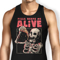 Pizza Keeps Me Alive Tank Top - Adult & Kids T-Shirts, Sweatshirts & Hoodies apparel design preview 1