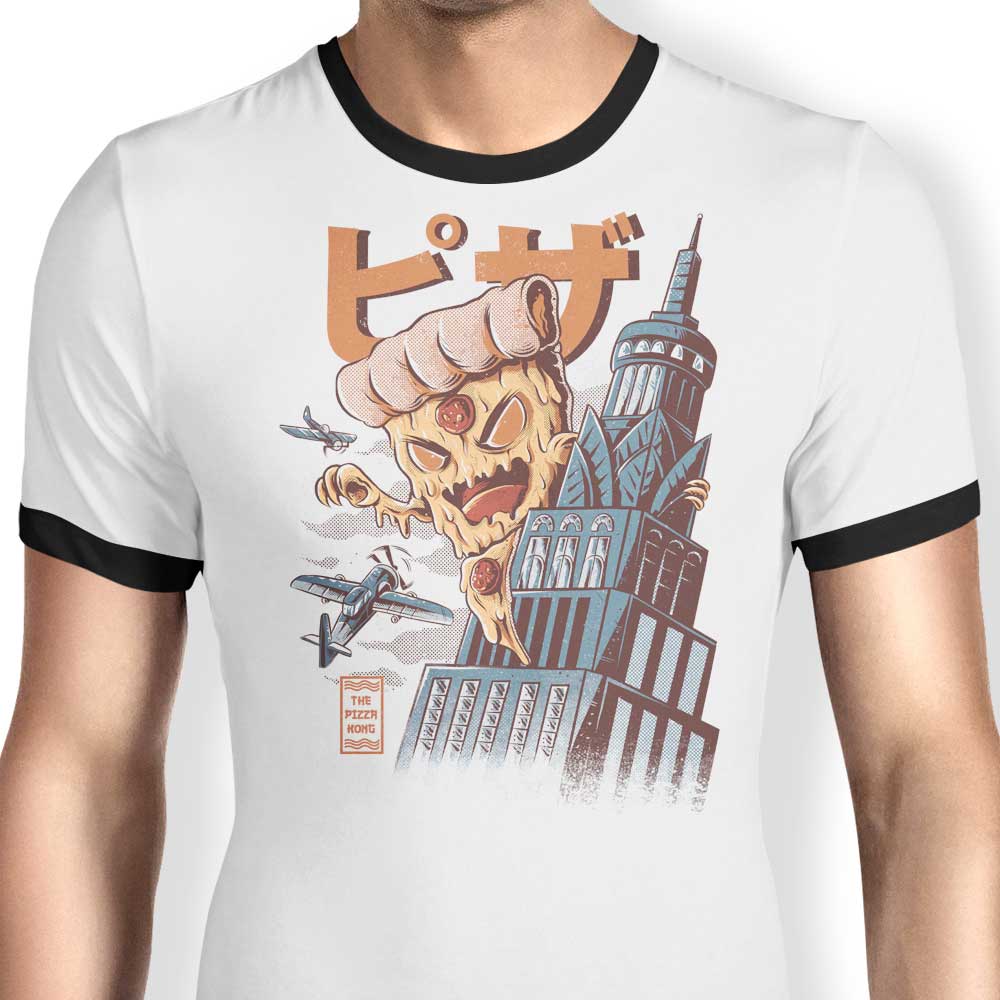 Pizza King Ringer - Adult & Kids T-Shirts, Sweatshirts & Hoodies apparel design preview 1